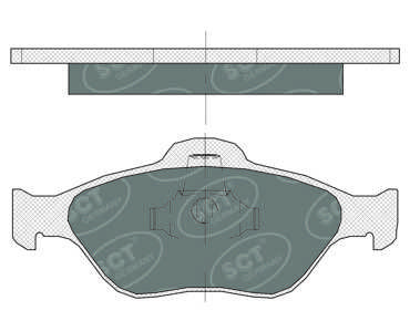 SCT GERMANY Piduriklotsi komplekt,ketaspidur SP 363 PR